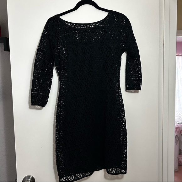 Express Dresses & Skirts - Black cut out Aztec design dress